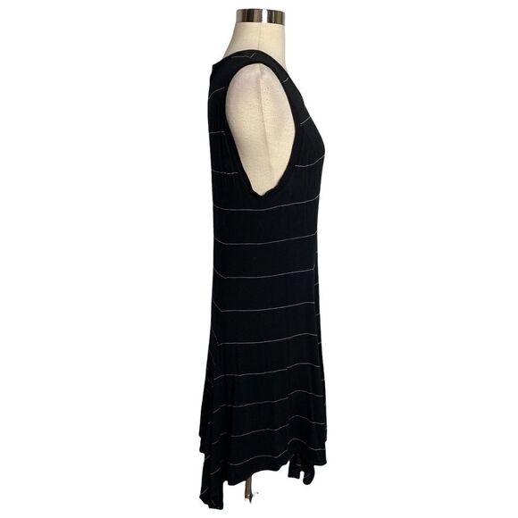 ALC Womens Striped Dress Size Medium Black White Sleeveless Lined Pullover - Picture 2 of 7